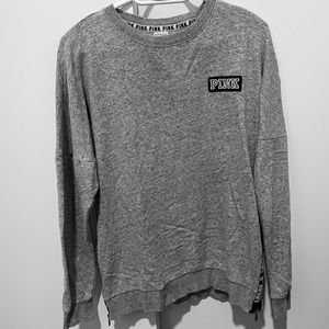 VSpink crew neck sweater with zipper detail